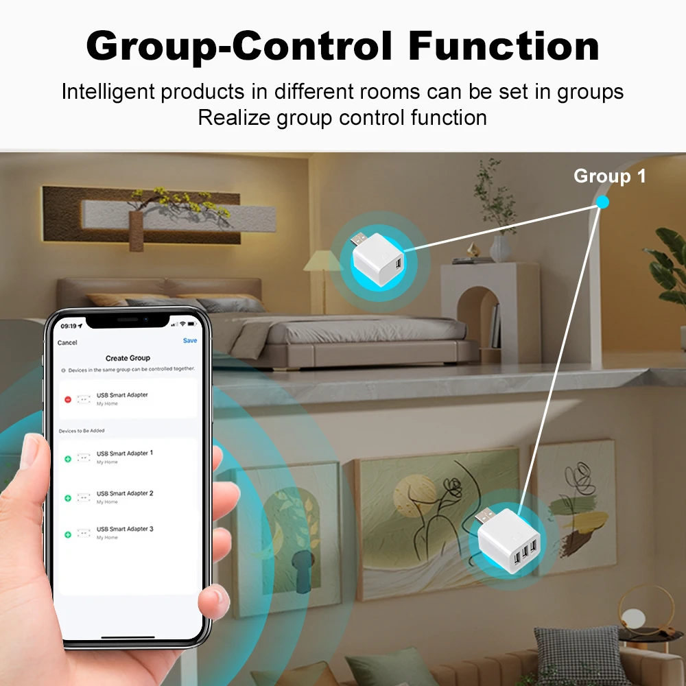 Tuya WiFi Smart USB Hub USB Micro Adapter 5V WiFi Mini USB Power Adapter APP Remote Control Voice Control For Alexa Google Home