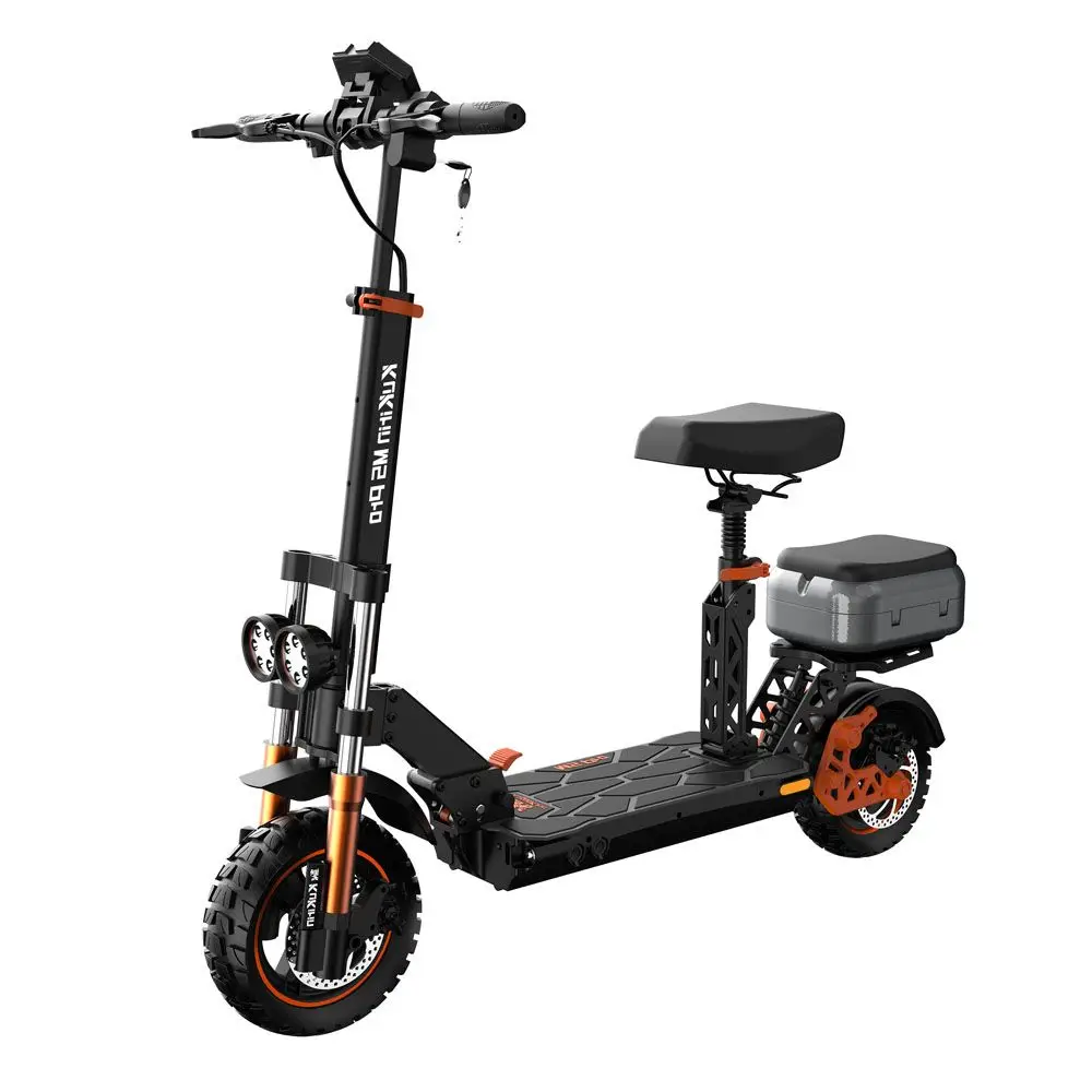 KuKirin M5 Pro Mini eMotorcycle | 1000W great power, 48V, 20Ah battery, with aluminum alloy trunk seat, adjustable pole height,