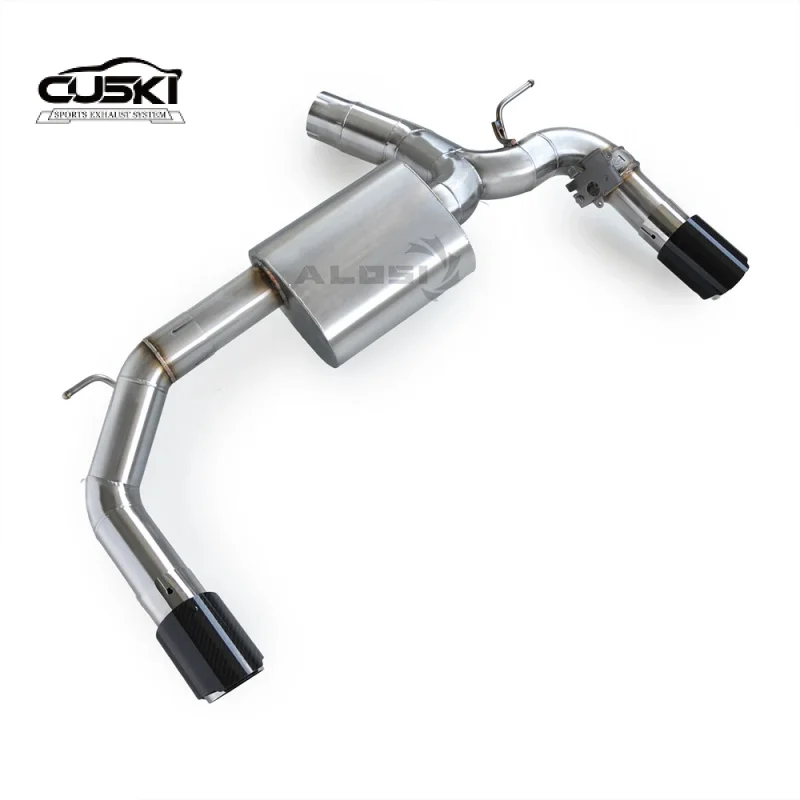 

Глушитель выхлопной системы для BMW 330i 340i F30 2.0t 2013-2018 Catback, выхлопная труба с 2 наконечниками из углеродного волокна, аксессуары для выхлопных газов