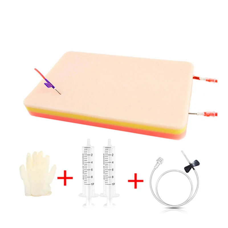 

Medical intravenous injection training pad medical students and nurses practice blood collection injection blood return kit