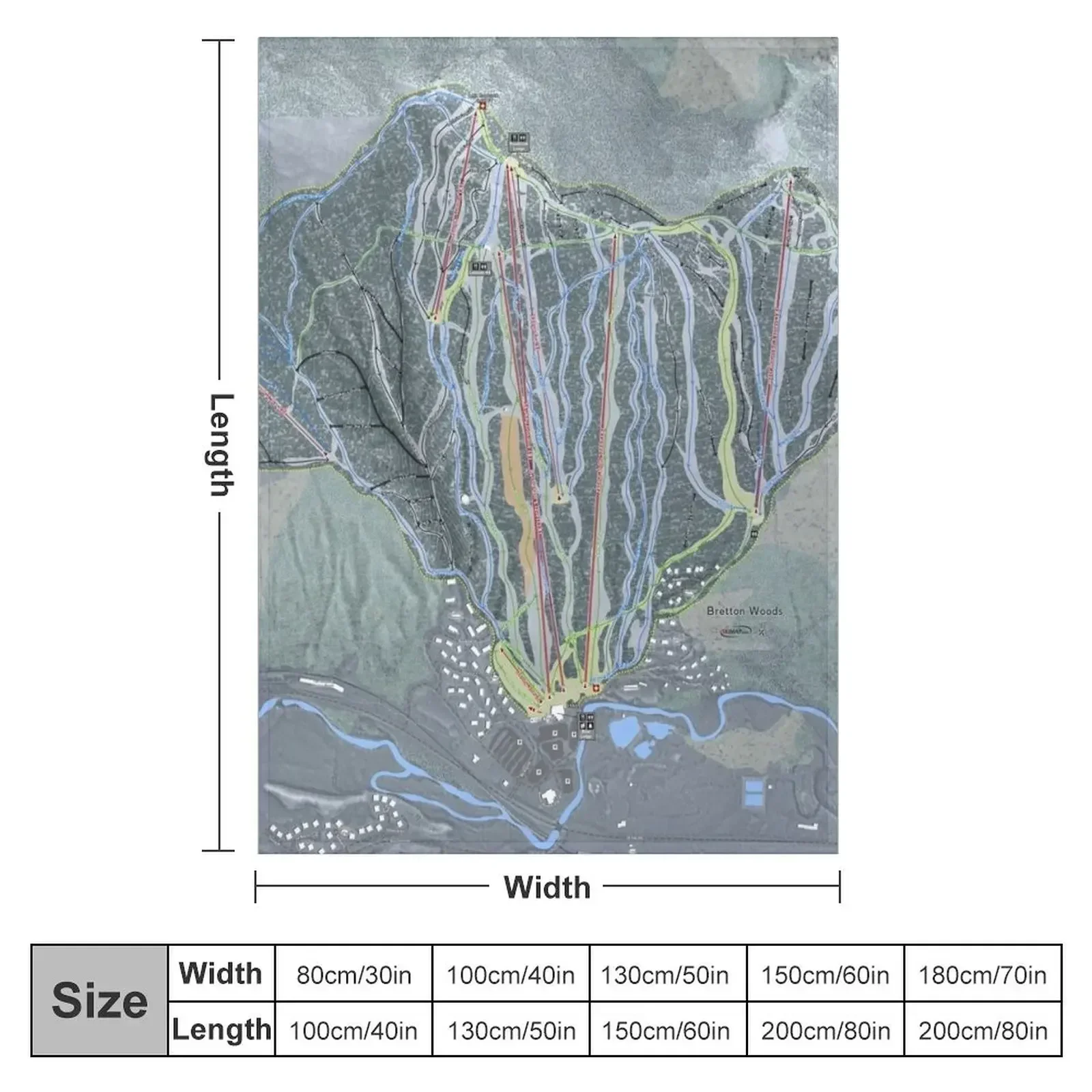 Bretton Woods Resort Trail Map Throw Blanket Beautifuls Soft Sofa Blankets Sofas Of Decoration Blankets