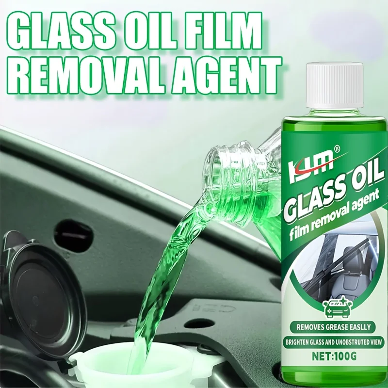 100ML フロントガラス油膜除去剤、車のガラスの水、冬の氷なし、使いやすい、ポータブル、フロントガラス、バックミラーに適しています。
