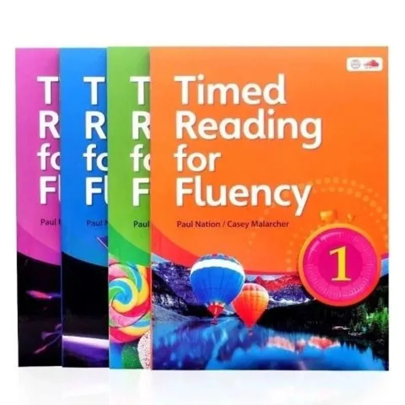 4 Books Timed Reading for Fluency Training Exercise Textbook Children Kids Language Education