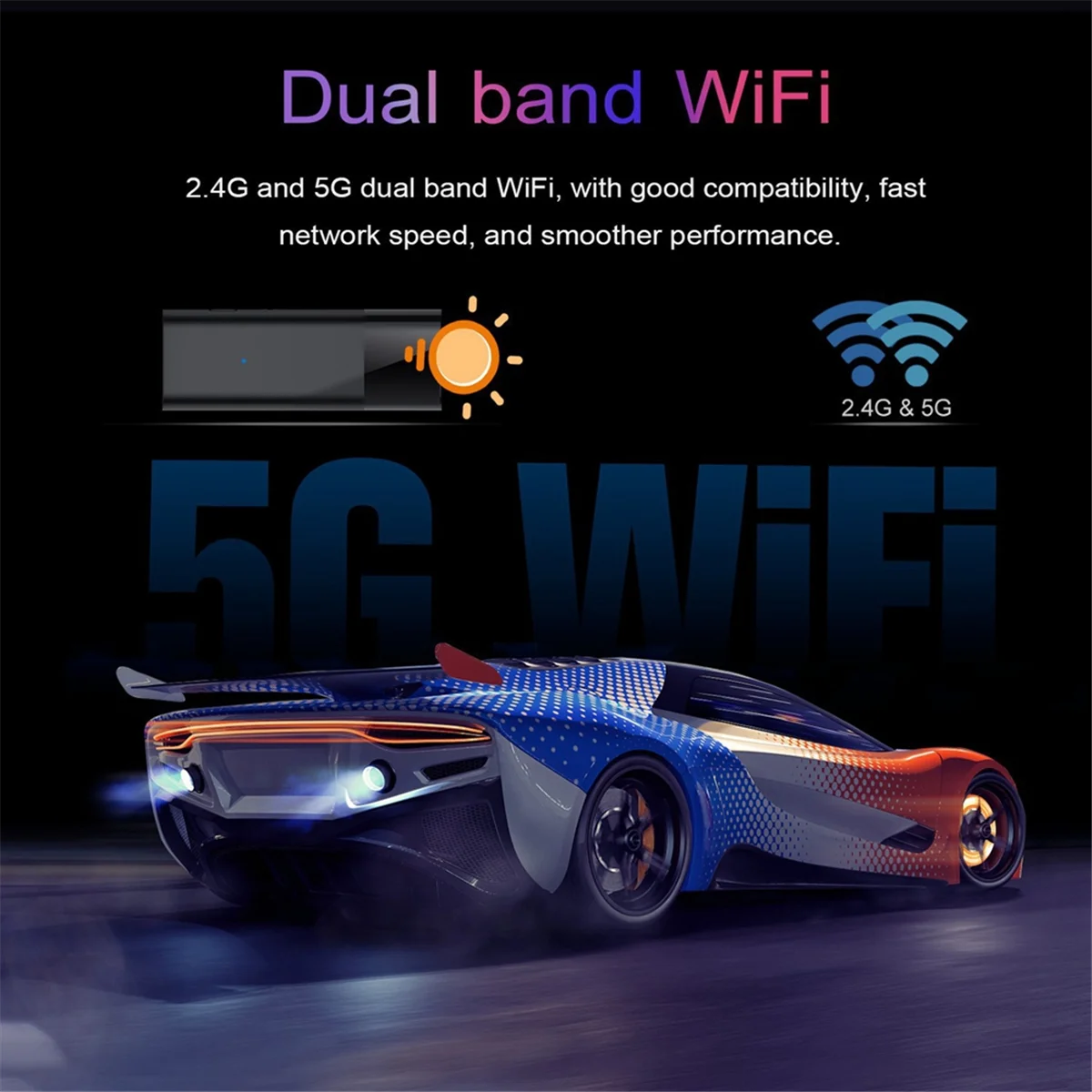 Smart TV Stick Dual 2.4G/5G WiFi Android10 ATV Allwinner H313 Support 4K Video Mini TV Box Portable Player 2G+16G