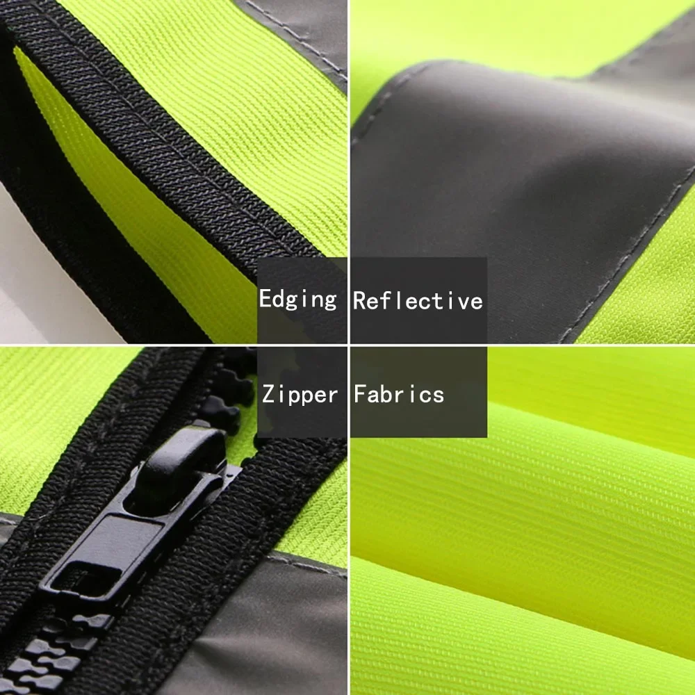 Reflective Vest Outdoor Front Safety Vest With Reflective Strips Construction Workwear Safety Reflective Vest