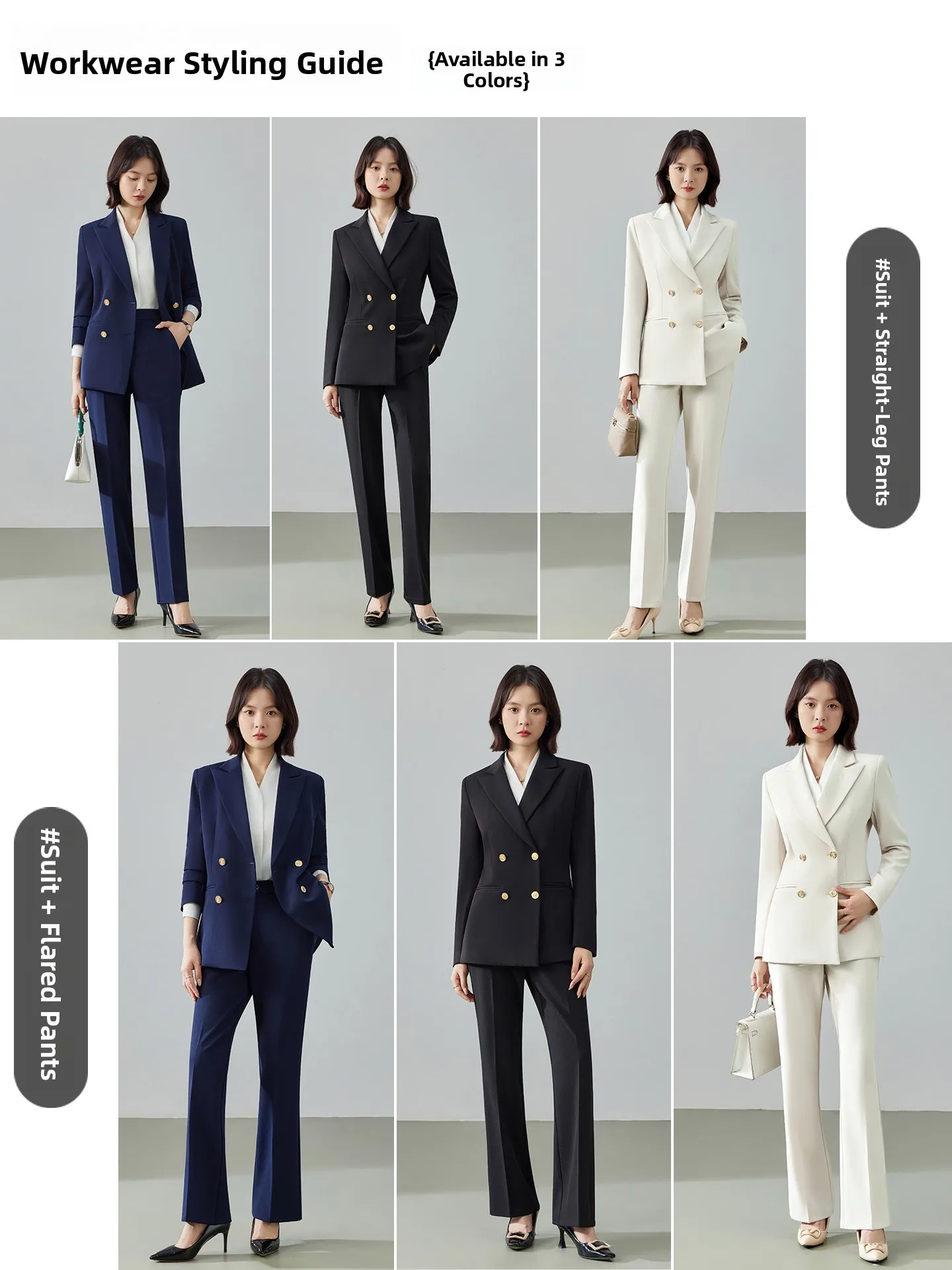 Elegant Royal Blue Suit Set for Women High End Professional Interview Outfit University Student Government Job Interview Form...