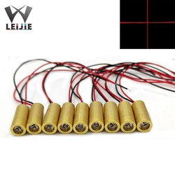 10 Stuks Mini 650nm 5Mw 9Mm Red Dot Lijn Kruis Laserkop Laser Positionering Lamp Halfgeleider Laser Module