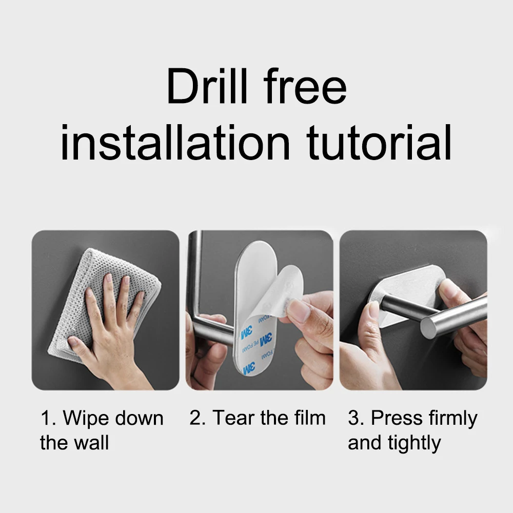 1pc cabide de boné de beisebol de aço inoxidável-organizador de chapéu montado na parede com design sem perfuração