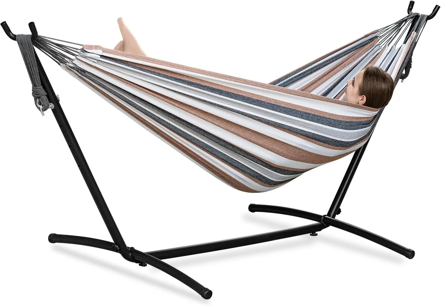 hamacs-doubles-avec-support-pour-l'exterieur-support-portable-en-acier-robuste-peu-encombrant-pour-patio-interieur-et-exterieur-avec-sac-de-transport