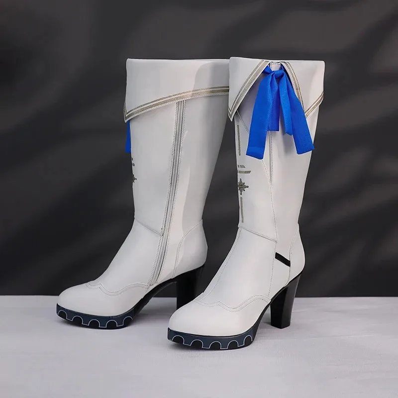 LQPhoebe Cosplay Costume Game Wuthering Waves Shoes Role Play White Long Boots Halloween Party Christmas Accessories Props Women
