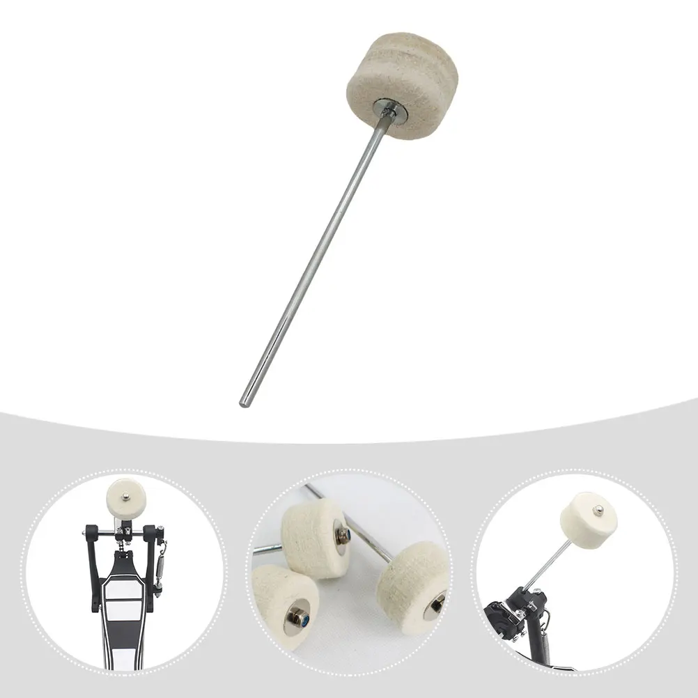 

Felt Pedal Hammer Replacement Durable Stainless Steel Body Fast Response Tone Classic Design Drum Foot Pedal Accessory For Jazz