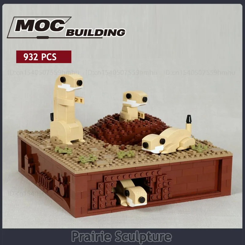 Creative Moc Building Blocks Kinetic Sculpture Machine Technology Bricks DIY Assembly Prairie Dogs Model Toys Xmas Gifts