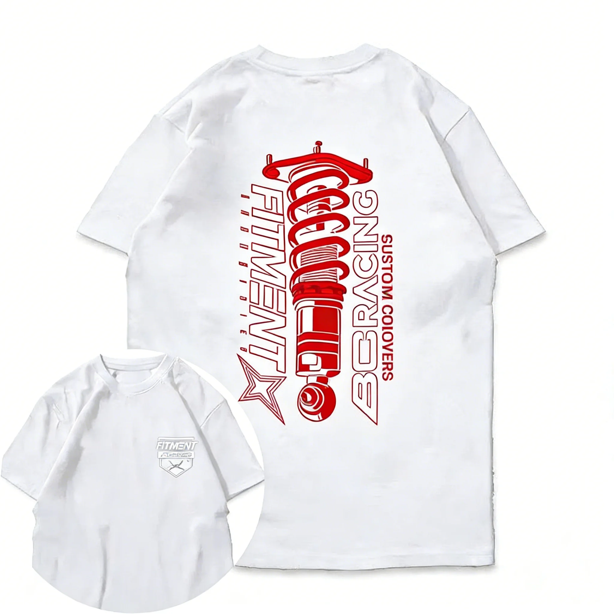 2026 Sommer Reine Baumwolle Schwergewichts-T-Shirt im amerikanischen Stil, BC Kurzarm, Car Modified, locker sitzend, mit gedrehtem Halsausschnitt, vielseitig