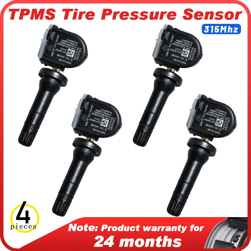 4X TPMS SENSOR 13516164 315HMZ FOR CHEVROLET Bolt EV Colorado Tahoe Trax Equinox Silverado Spark Suburban 2018 2019 2020