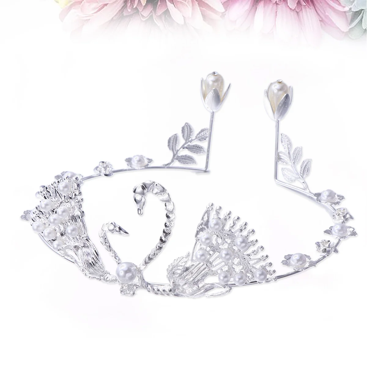 

Crown Silver Cake Tiara Wedding Cake Topper Headband Party Supplies Photography Prop Cosplay Swan Headband