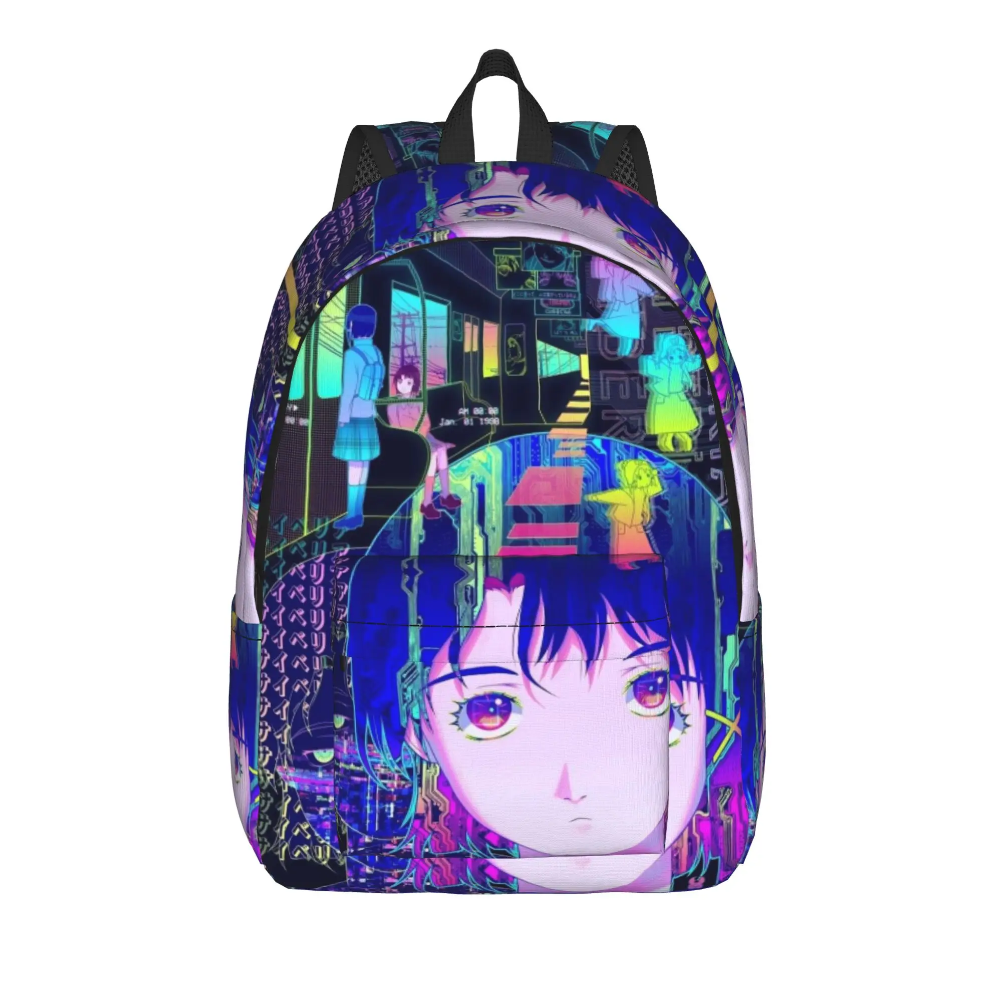 Serial Experiments Lain Lwakura Backpack for Men Women Teenage High School Hiking Travel Daypack Shoulder Bag Lightweight