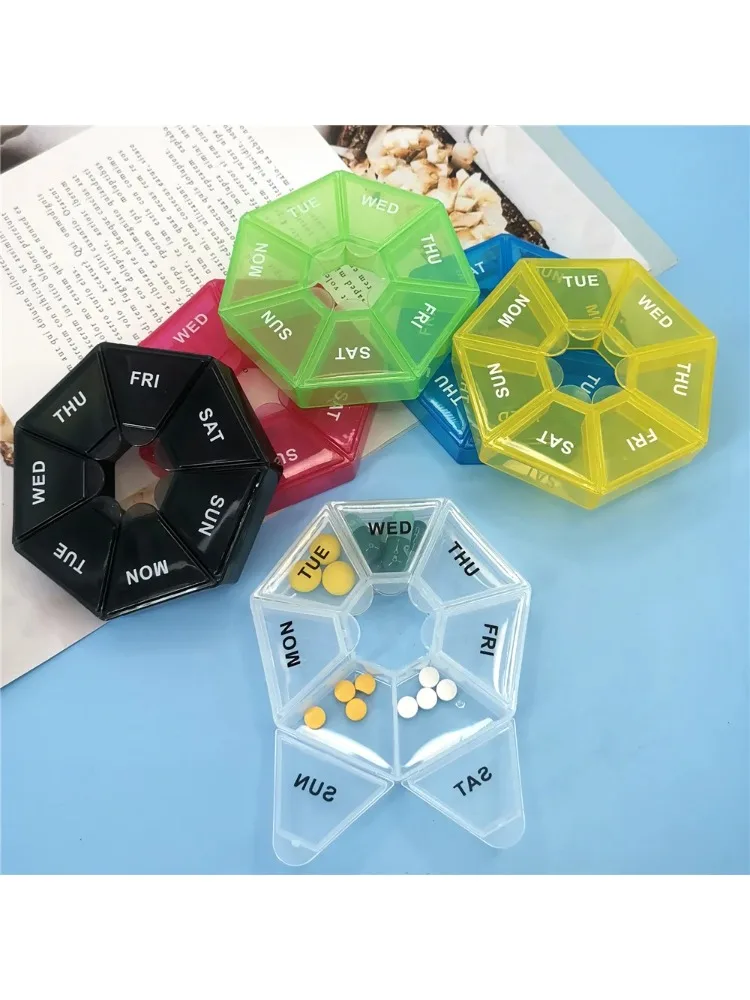 Mini petite boîte à pilules de voyage Portable, étuis à pilules de vitamines, conteneur organisateur de comprimés de stockage, grilles de 7 jours, médicaments, huiles de poisson