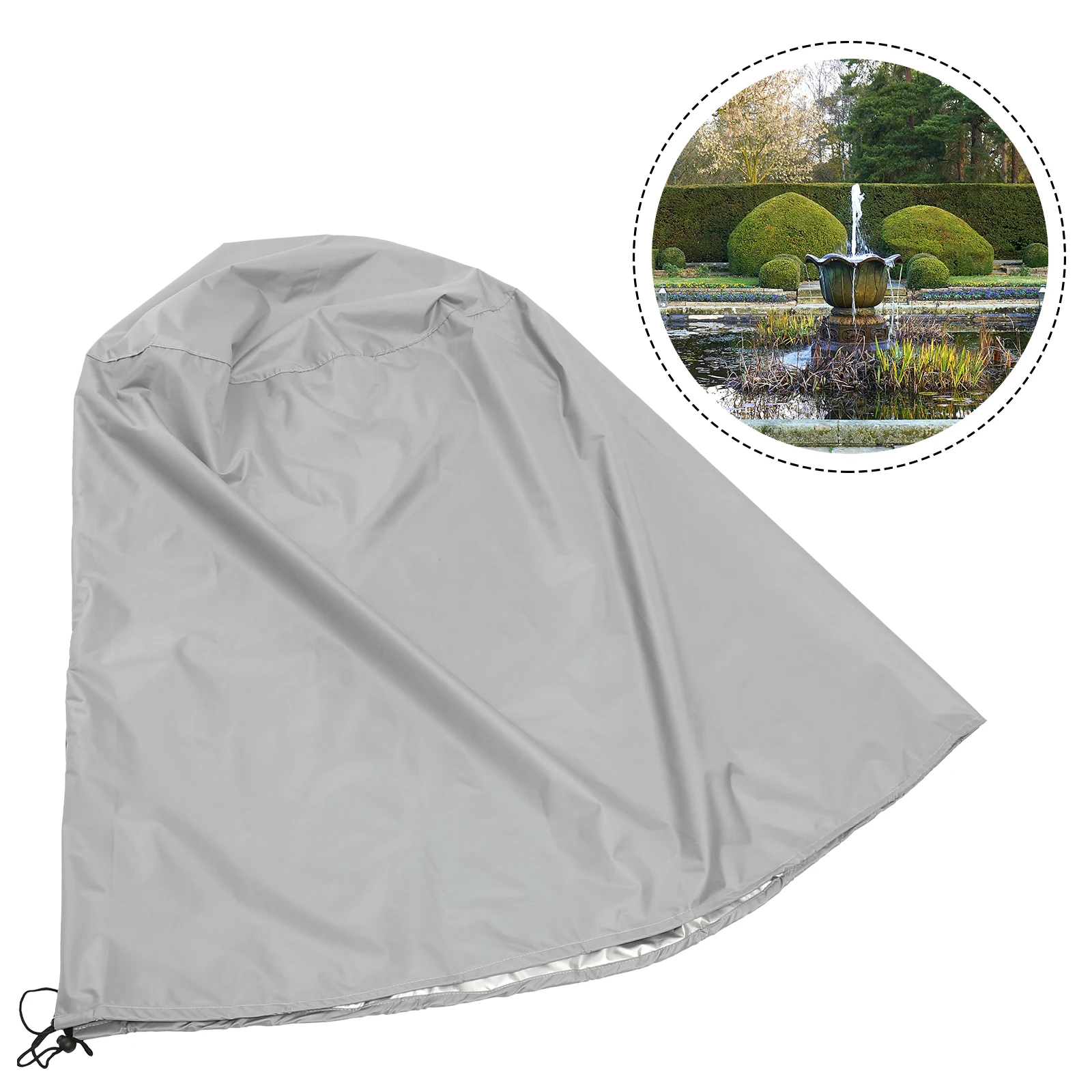 

Waterproof Fountain Cover D36xH42inch Oxford Cloth Winter Outdoor Weather Resistant Garden Protector Dust Covers