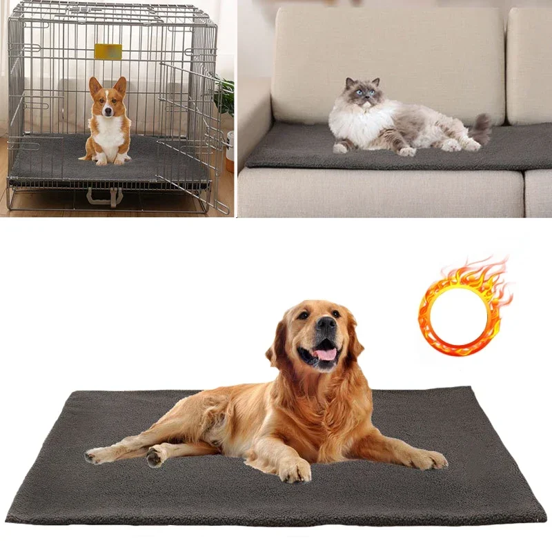 Pet Spontaneous Heating Sleeping Mats Winter Warm Dog Bed Detachable Puppy Kitten Bed for Small Large Dogs Mats Pet Accessories