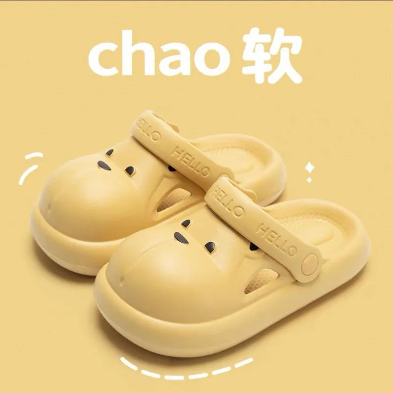 Cartoon Summer Couple Slippers Non-slip Soft Slides Soft Cute Bear Sandals 2024 Men And Women Casual Home Bathroom Beach Sandals