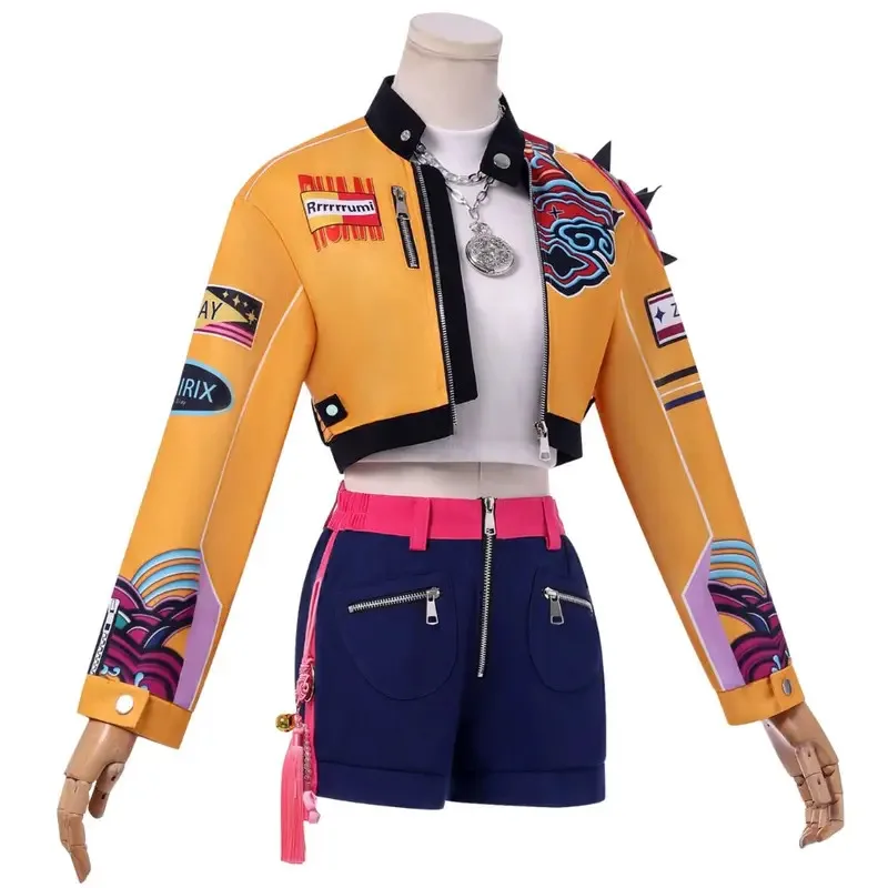 

qa156K-Pop Mira Rumi Zoey Demon Hunters Косплей Костюм Парик для Женщин Одежда Девушка Группа Идол Ролевая Игра Наряд Хэллоуин Карнавал