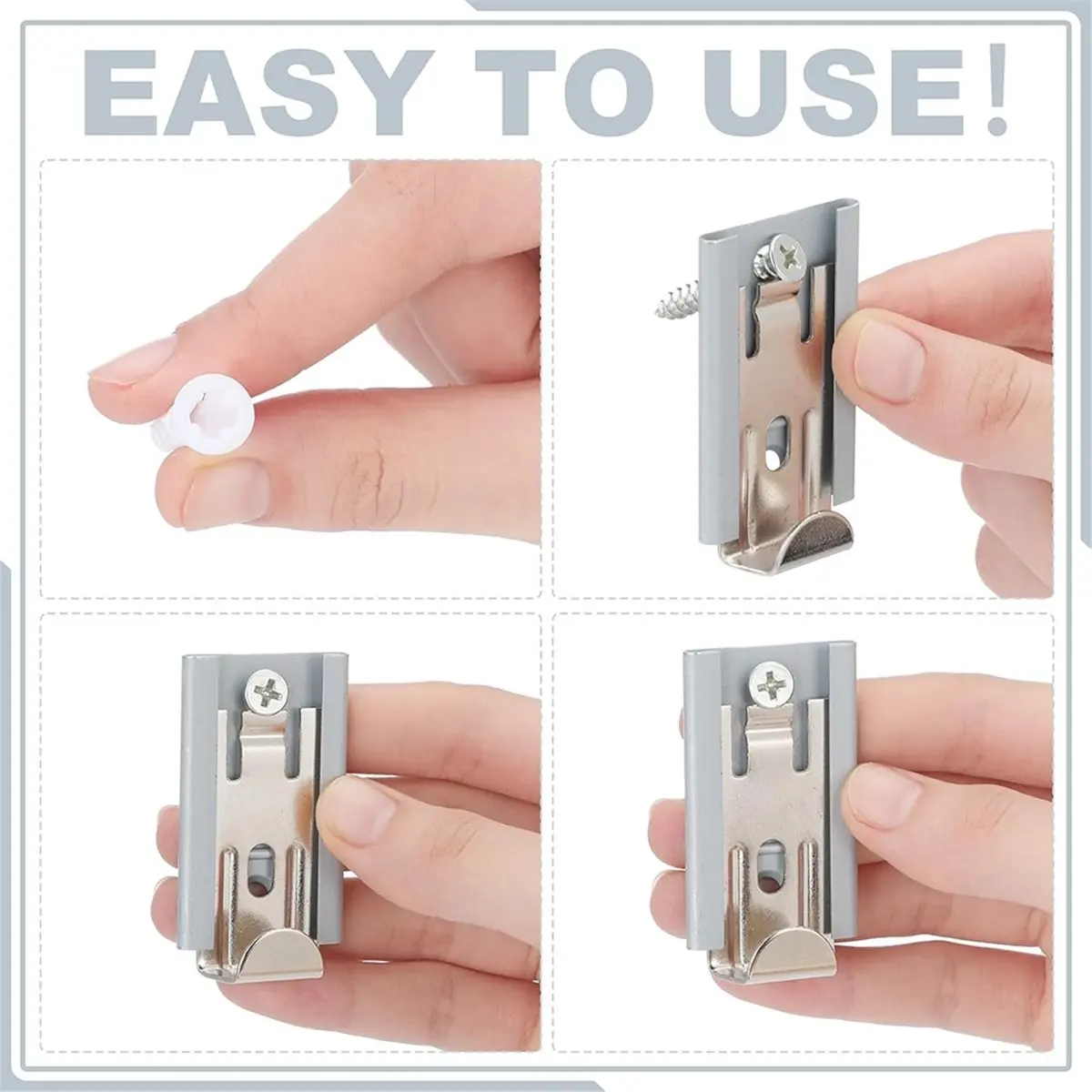 618 Mega Sale Heavy Duty Adjustable Mirror Clips Set for Wall Mounting, 8 Pack, 2 X 1.3 Inches