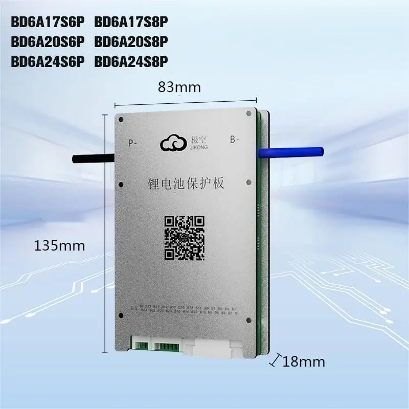 Imagem -02 - Bateria Ativa Esperta do Li-íon Lto do Equilíbrio de Bluetooth jk Bms Bd6a20s8p 8s 20s 80a 150a 13s 14s 16s 17s 24v 36v 48v 60v 72v