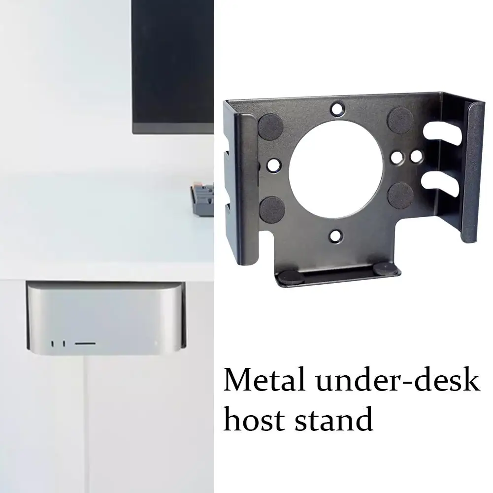 For 2024 Mini M4 Pro Monitor Mounting Bracket Under-table Dissipation Bracket Iron Metal Pad Installation He Q9t9
