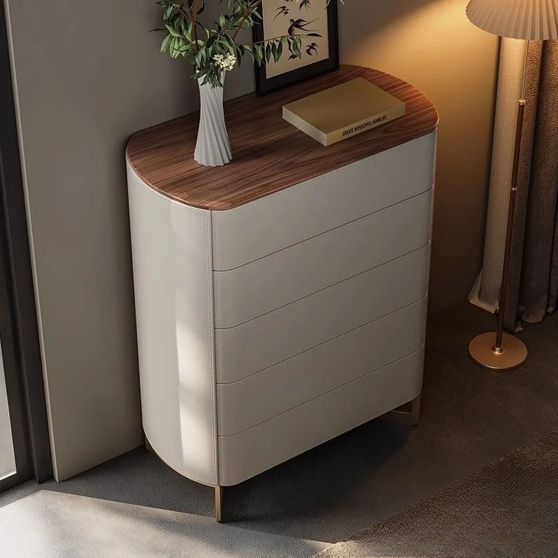 chest of drawers modern Nordic bedroom storage chest of drawers solid wood storage cabinet light luxury bedside cabinet