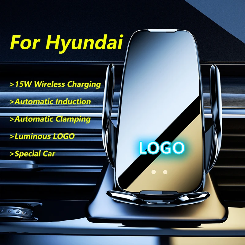 

Car Infrared Sensor Holder Mobile Phone Wireless Charger For Hyundai Sonata Elantra Celesta ix35 Mistra ix25 Air outlet Bracket