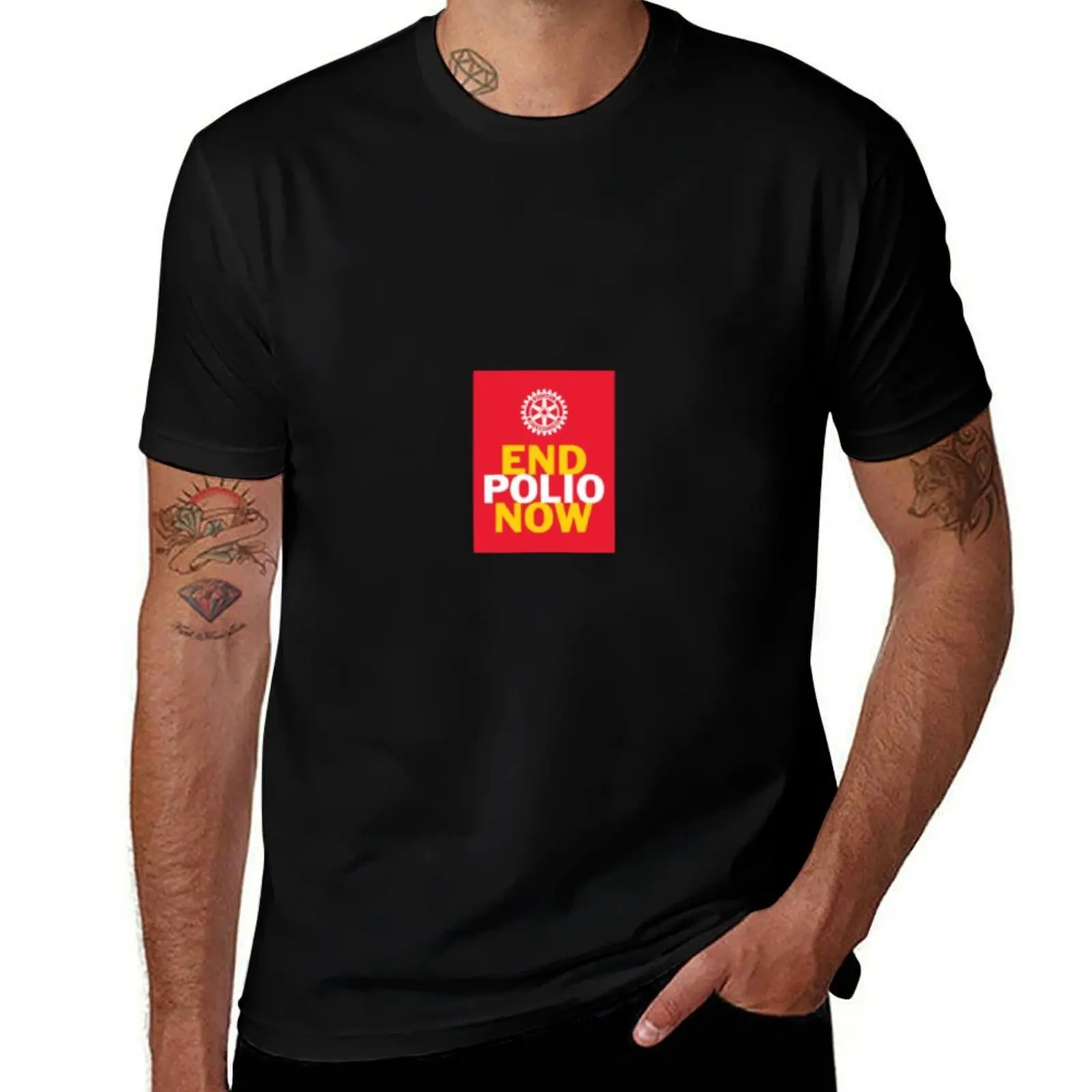 

End Polio Now T-Shirt man tshirt man t shirts graphic black cotton t-shirt plain for man package T-shirt