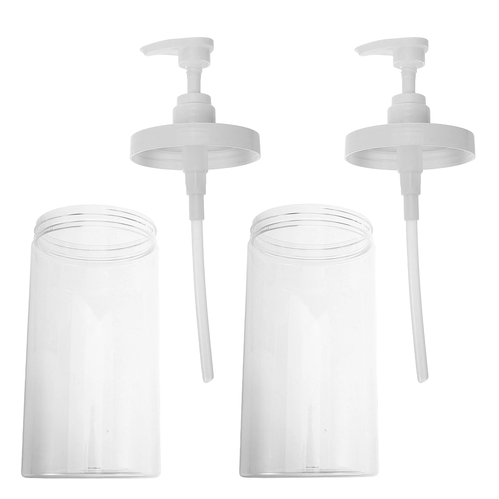 

2 PCS Shampoo Leak Proof Travel Bottles Transparent PET、PE Refillable Pump Squeeze