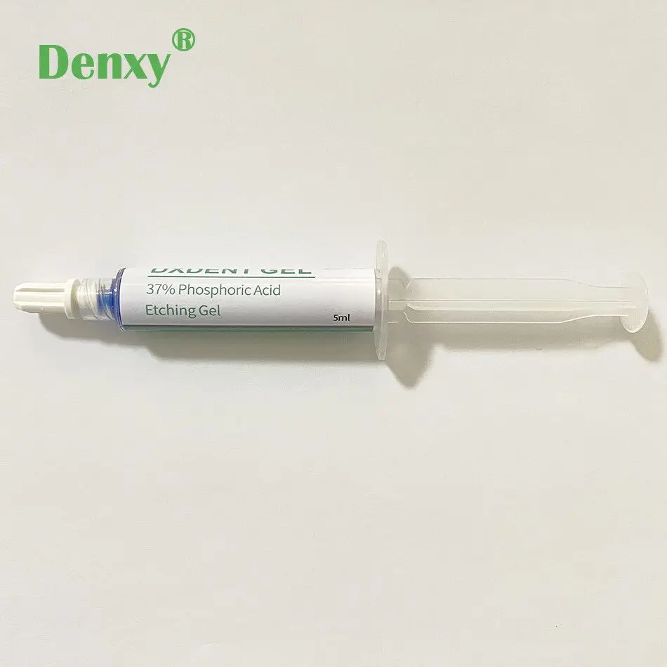 Denxy alta qualidade dental ácido etchant gravura gel 37% 5ml/syring dentista material dental etchant ácido gravura gel