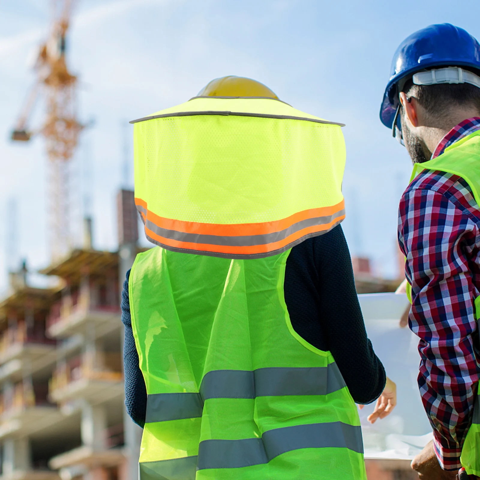 2Pcs Sun Protection Hard Hat Accessories Neck Shield Sunshade Safety Visor Outdoor Gardening Cycling Labor Protective