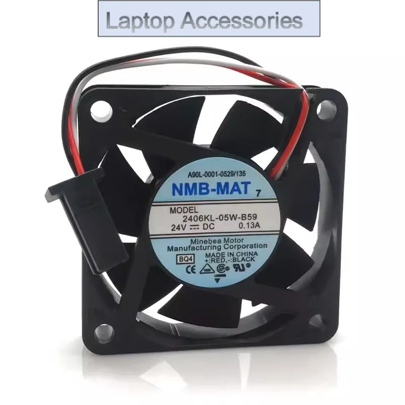 

New Cooling Fan for NMB-MAT 2406KL-05W-B59 Fanuc Drive Fan 24V 0.13A A90L-0001-0529/0506/135 60*60*15MM