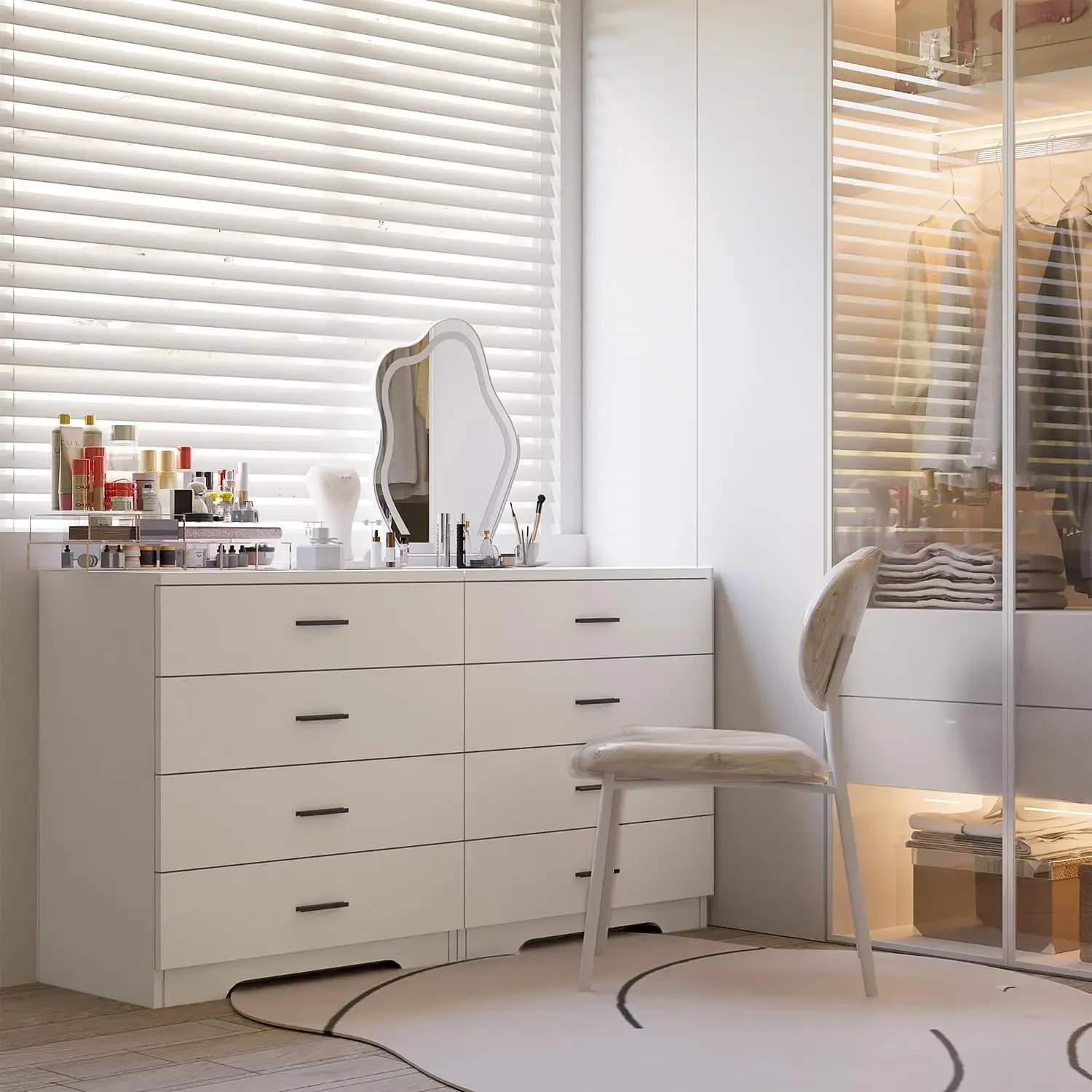 Tomadas de energia cômoda de madeira com 4 gavetas com porta usb e tipo c cômoda para quarto alta cômoda branca armazenamento para livin