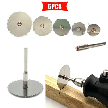 6Pcs Mini Circular Saw Blade Electric Grinding Cutting Disc Rotary Tool for Dremel Metal Cutter Power Tool Wood Cutting Discs