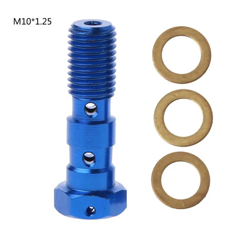 Universal Aluminum Alloy Brake Master Cylinder Oil Hose Screw Universal Tube Tubing Screws Bolts for Motorcycle M10x1.25