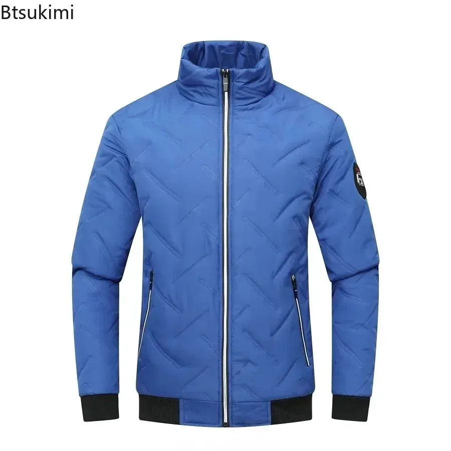 2025 Autumn Winter New Men's Clothing Fashion Casual Parkas Jackets Men Down Cotton Slim Fit Warm Coats Outdoor Windbreak Jacket
