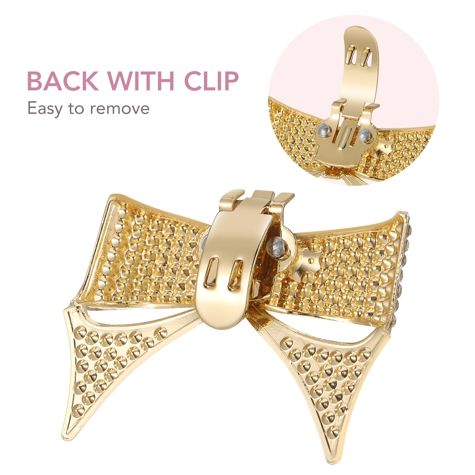 

Rhinestone Shoe Clips 1 Pair Removable Buckles Golden Color Bride Accessories Wedding Decorative Charms Shoe Ornaments Flat