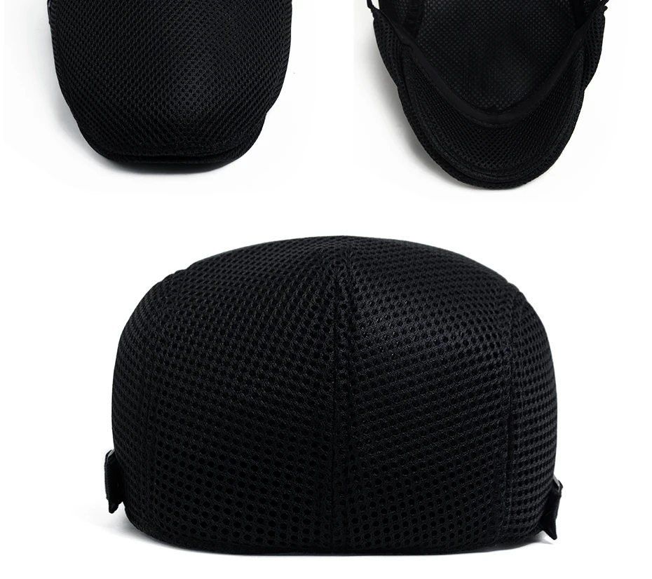 Neue Sommer Atmungsaktive Mesh Baskenmütze Mode Lässig Sonnenblende Flachen Hut Vintage Männer Frauen Zeitungsjunge Mütze Für 54-59 cm Kopf Umfang – Detail 5