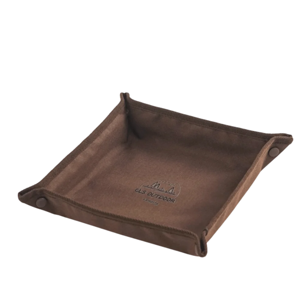 

Compact Design Camping Organizer Tray Portable Folding Square Shape Portable Storage Box Stacked Design Camping Storage Tray
