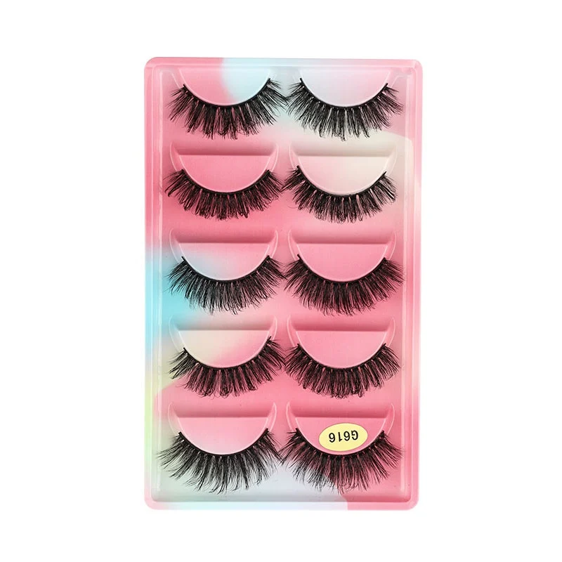 10 paar Handgemachte Falsche Wimpern + Pinzette Make-Up Volume 3D Flauschigen Natürliche Starke Lange Leichte Club Party Helle Reusable