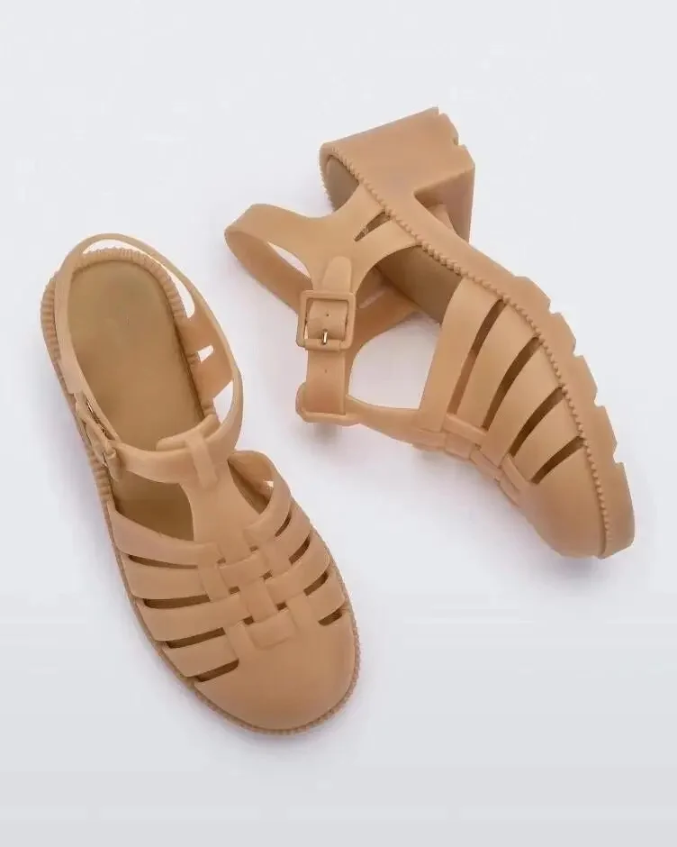 Sandalias romanas gruesas vintage para mujer, sandalias informales elegantes