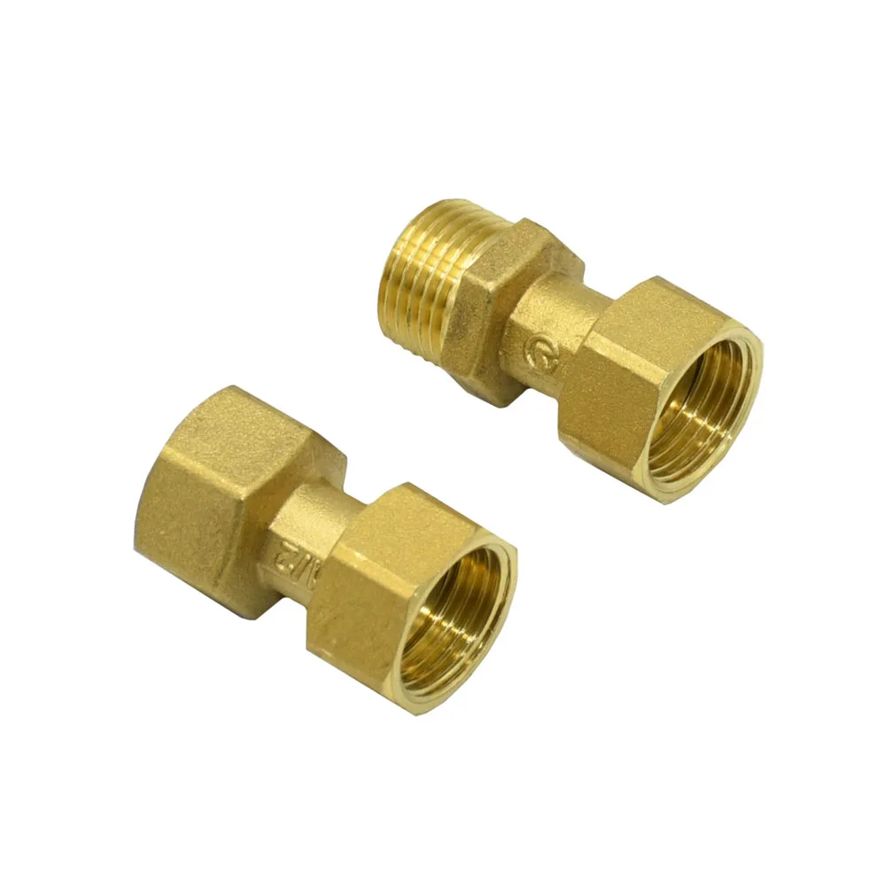 Brass G1/2 G3/4 G1 Male Female Thread Connector Copper Repair Fittings Copper Metal Threaded Water Pipe Connector