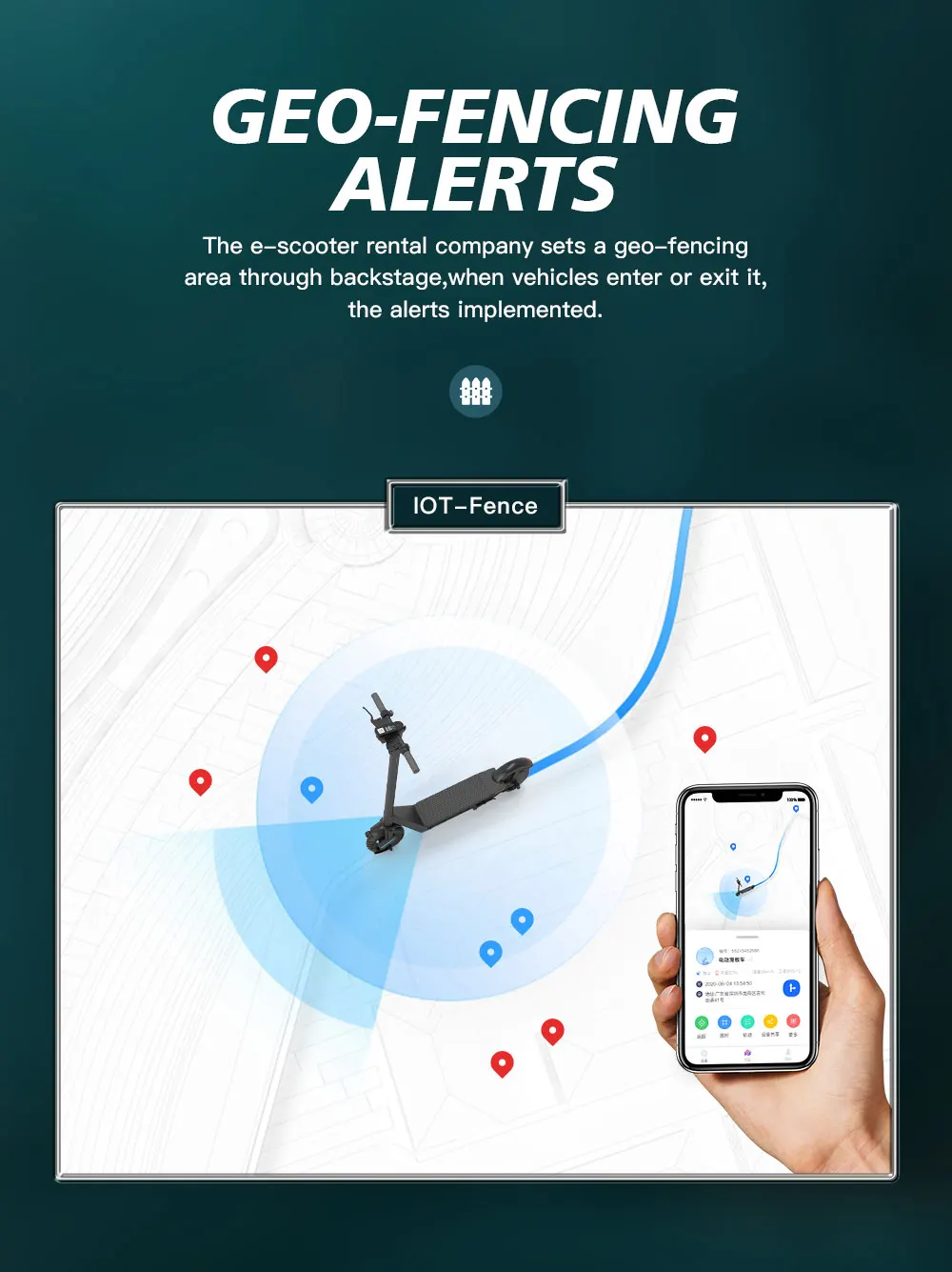 Blocco scooter Bluetooth per scooter elettrici di fabbrica di Shenzhen controllato con Blueteeth