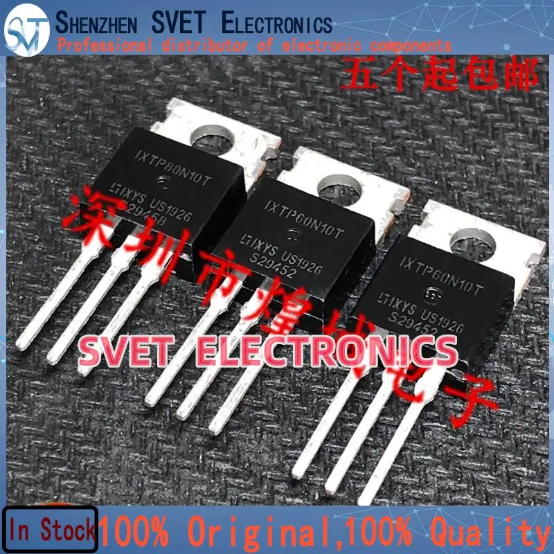 10PCS-50PCS  IXTP80N10T IXTP60N10T  MOS TO-220  100V 80A  Original In Stock Fast shipping