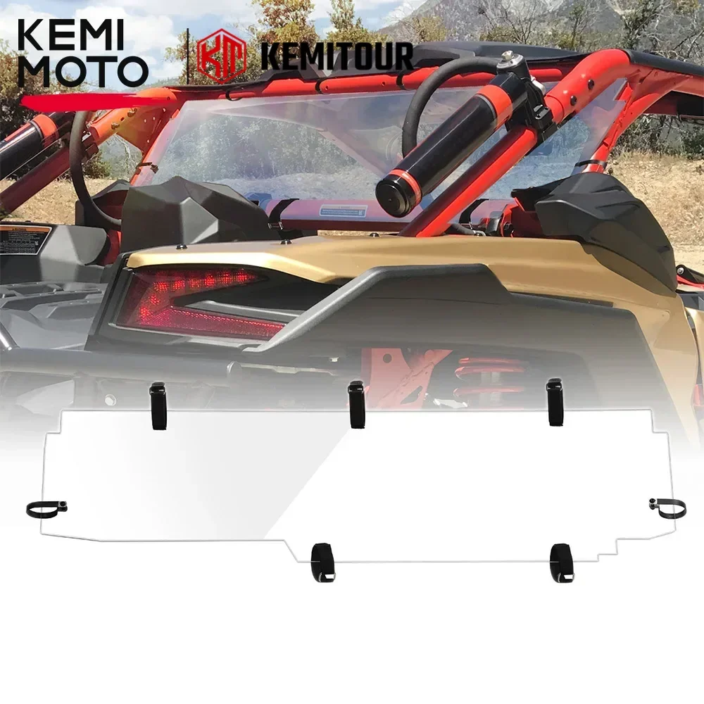 Para Can-am Maverick X3 Max Turbo R RR 4x4 XMR XDS XRC XRS X DS RS 715006387   Parabrisas Trasero Transparente UTV PC Ventana Trasera 2017-2025