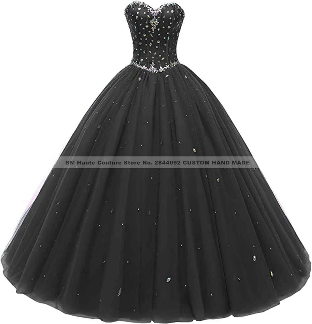 Gaun Pesta Dansa BM Gaun Quinceanera Tulle Gaun Ulang Tahun Gadis 16 "Manis Pesta Prom Buatan Tangan Vestido 15 Anos