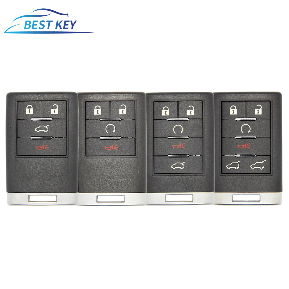 BEST KEY 교체 원격 자동차 키 쉘 케이스, 캐딜락 DTS STS SRX CTS 에스컬레이드 ESV EXT FOB OUC6000066, 4 5 6 버튼